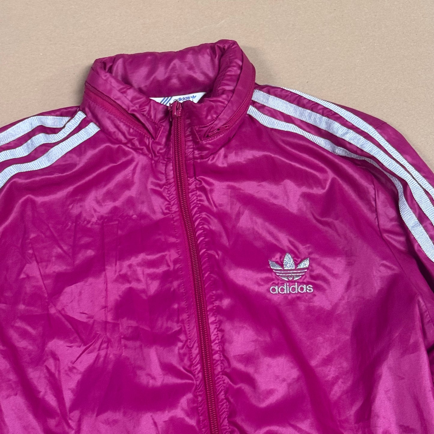Adidas shiny pink y2k rainjacket