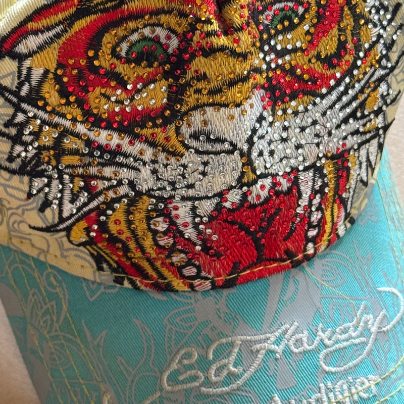Detailansicht: Sourced limited accessories and clothes Don Ed Hardy tiger cap – Logo, Nähte oder Material
