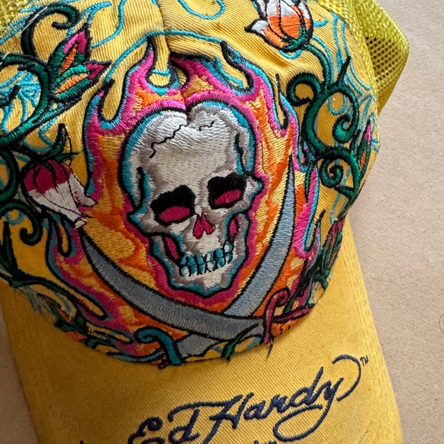 Don Ed Hardy cap yellow