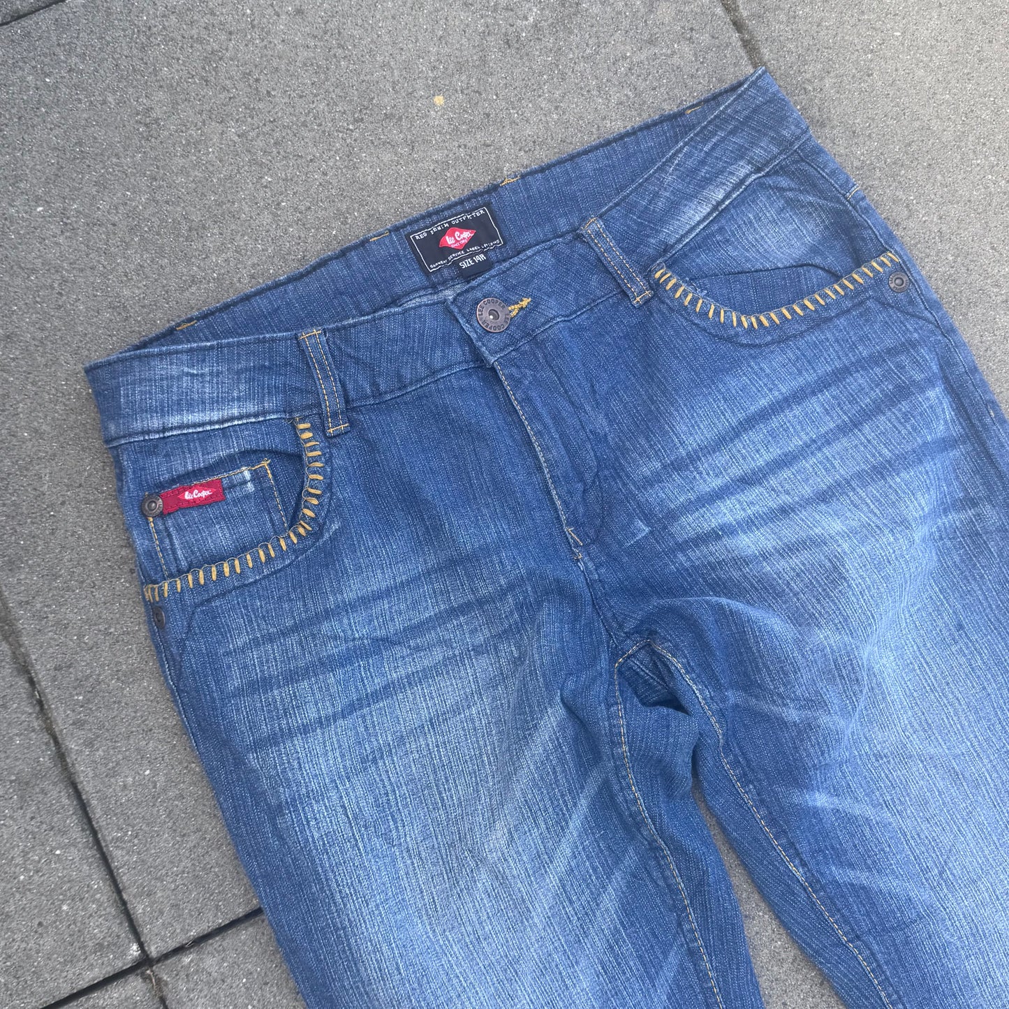 Lee Cooper wide leg stone washed jeans