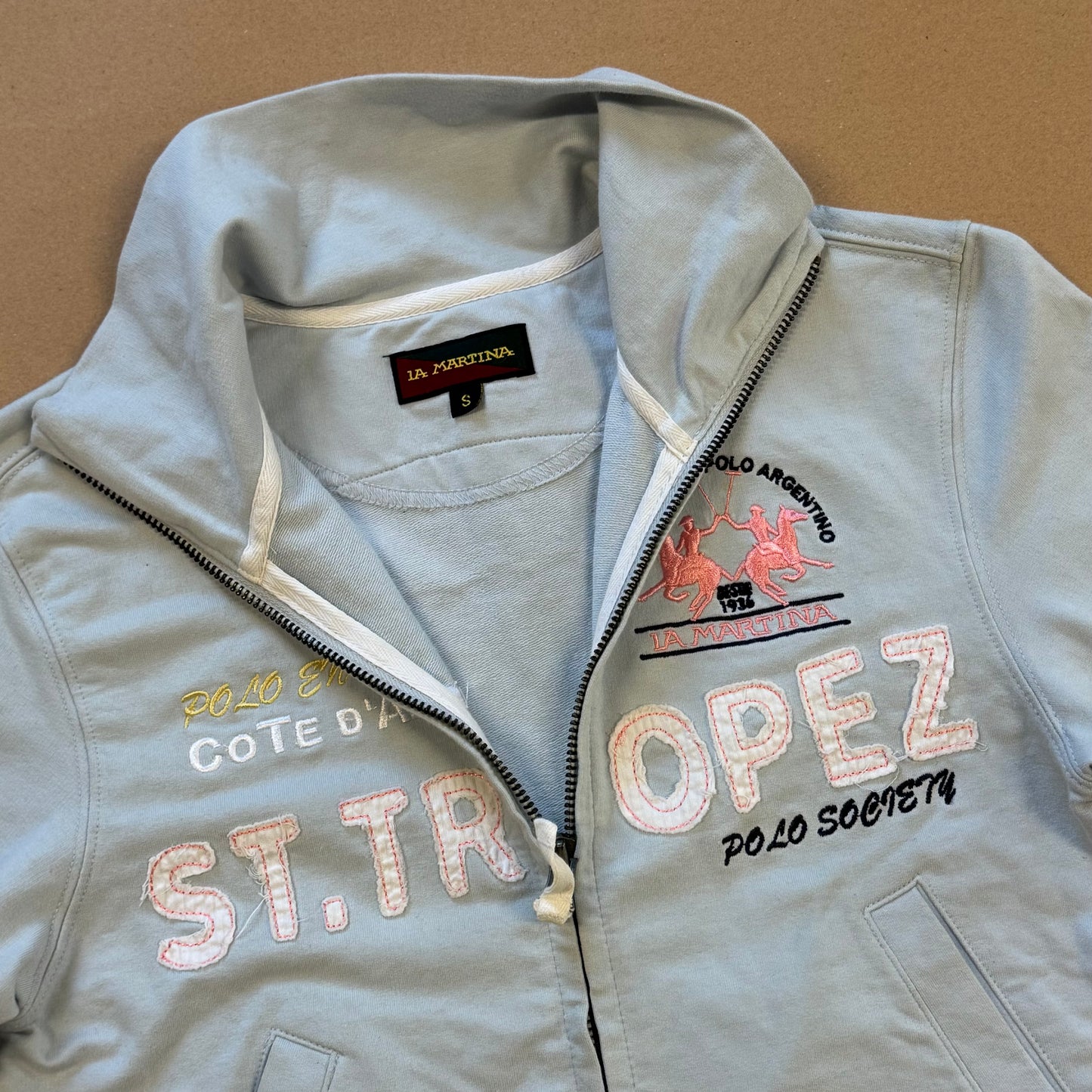 La Martina St. Tropez zip-up skyblue