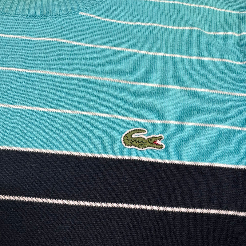 Detailansicht: Sourced limited accessories and clothes Lacoste striped sweatshirt – Logo, Nähte oder Material