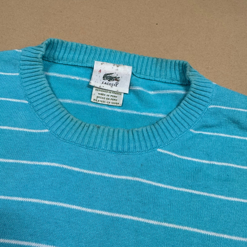Detailansicht: Sourced limited accessories and clothes Lacoste striped sweatshirt – Logo, Nähte oder Material