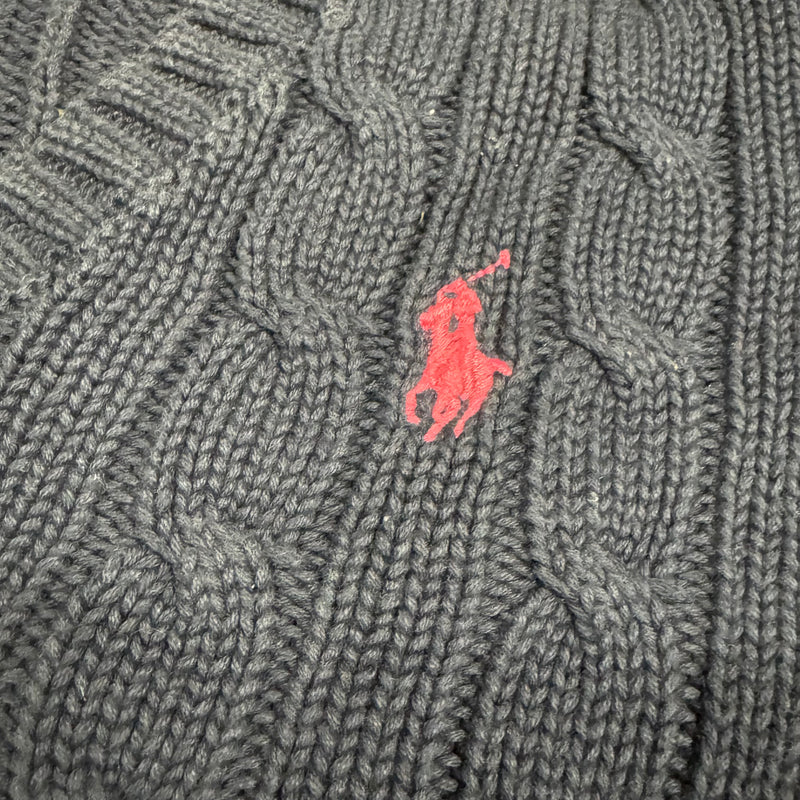 Detailansicht: Sourced limited accessories and clothes Ralph Lauren Sports knitted sweatshirt – Logo, Nähte oder Material