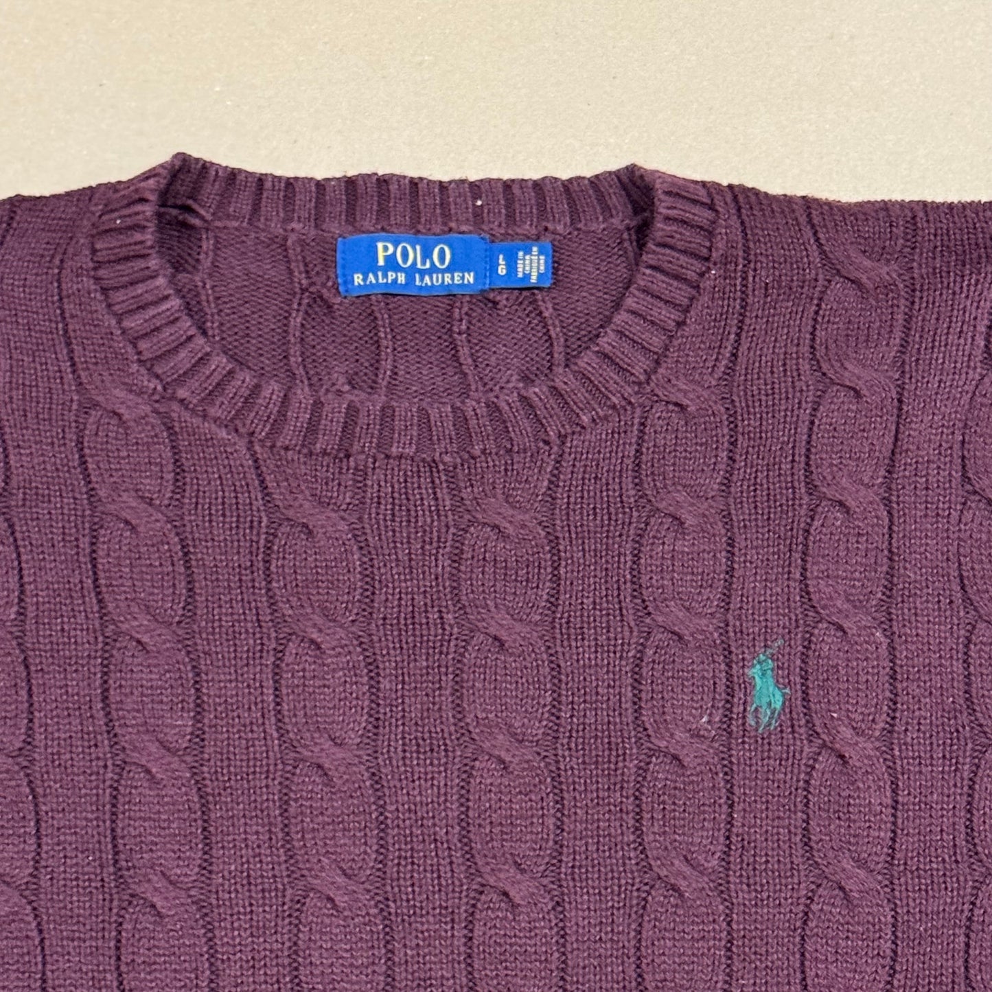 Polo Ralph Lauren burgundy knitted sweatshirt