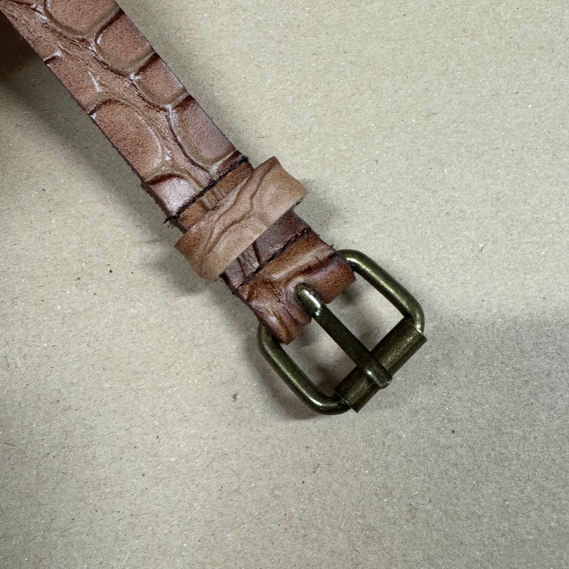 Detailansicht: Sourced limited accessories and clothes Scotch and Soda small leather belt – Logo, Nähte oder Material