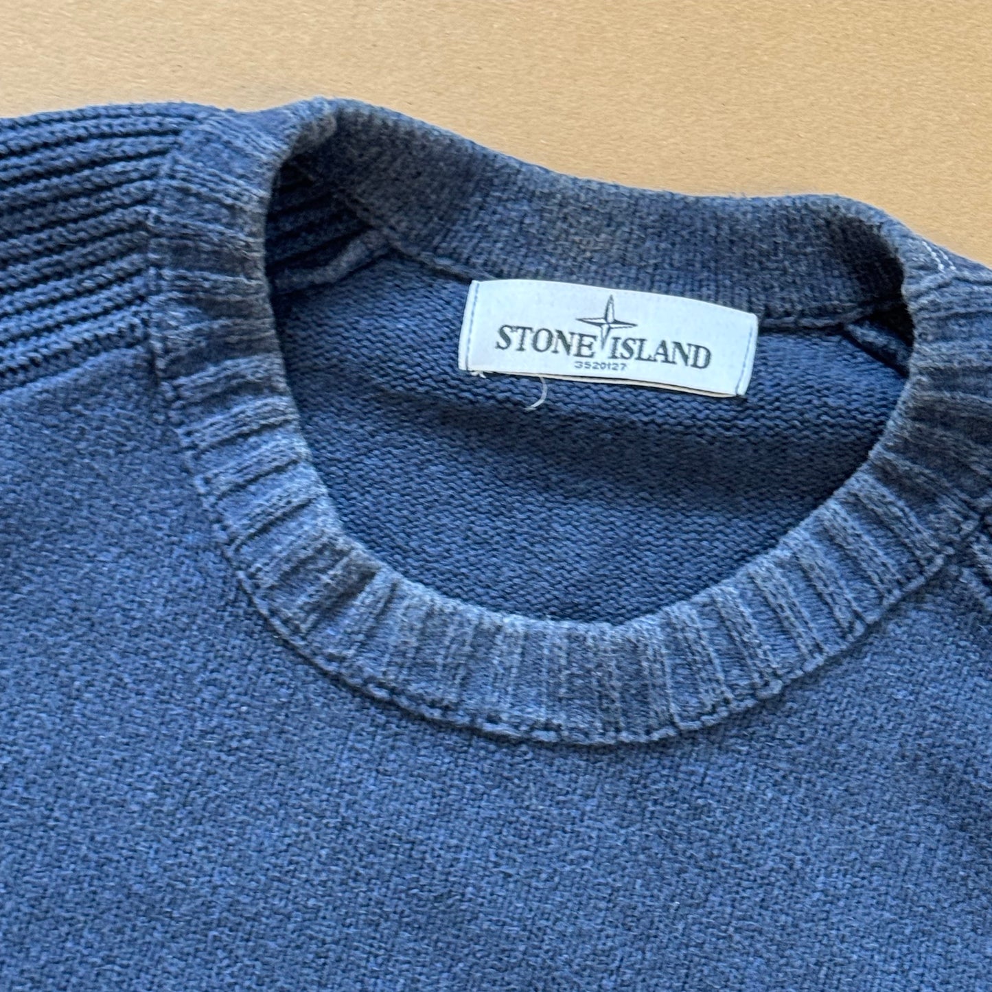 Stone Island blue knitted sweatshirt
