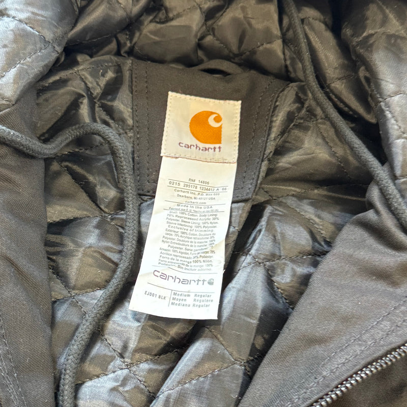 Detailansicht: Sourced limited accessories and clothes Carhartt Rework Harrington jacket black – Logo, Nähte oder Material