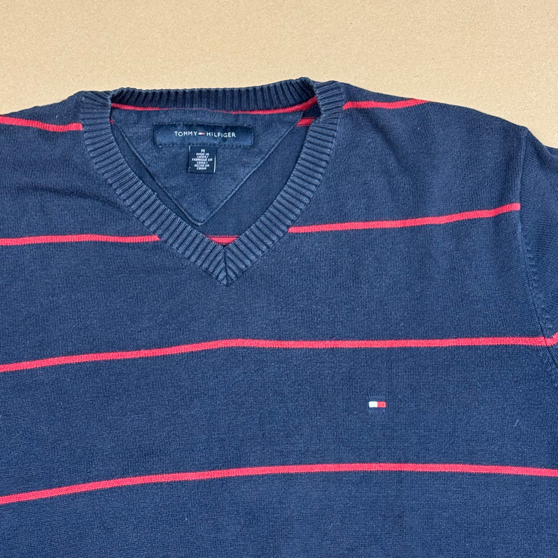 Detailansicht: Sourced limited accessories and clothes Tommy Hilfiger vintage striped sweatshirt – Logo, Nähte oder Material
