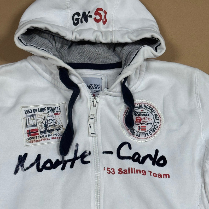 Detailansicht: Sourced limited accessories and clothes Geographical Norway Monte Carlo zipped hoodie – Logo, Nähte oder Material