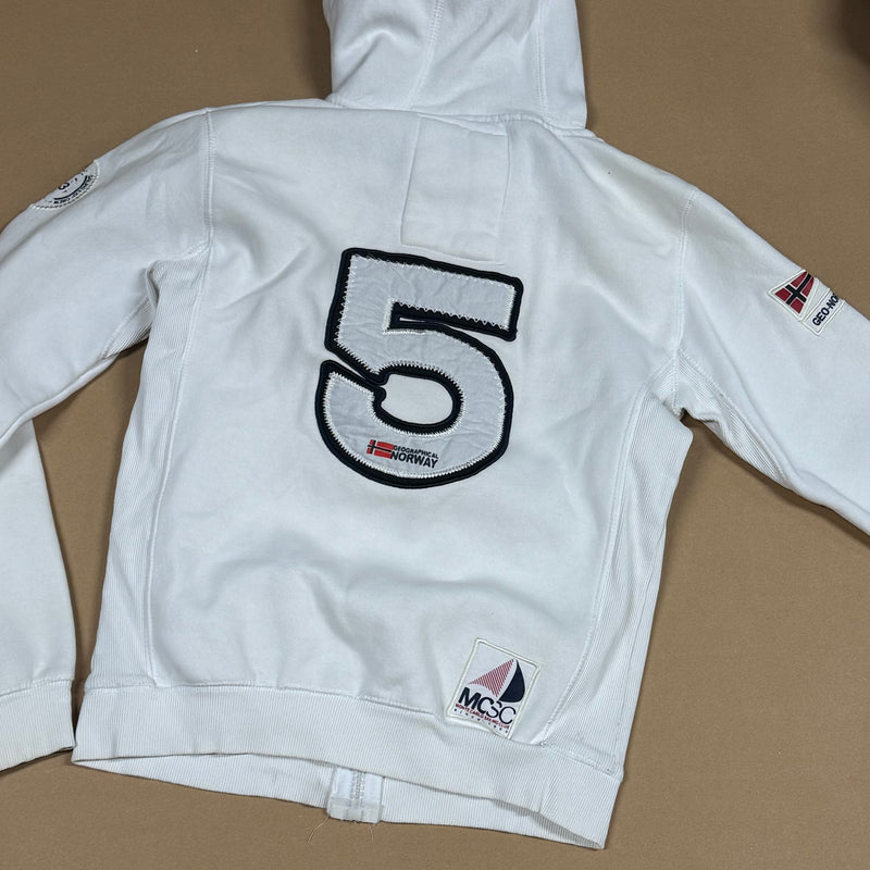Detailansicht: Sourced limited accessories and clothes Geographical Norway Monte Carlo zipped hoodie – Logo, Nähte oder Material
