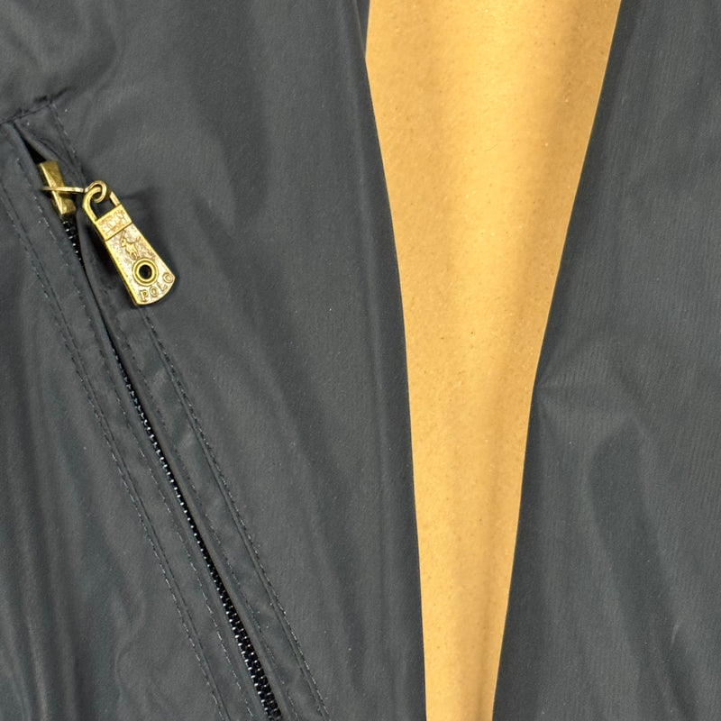 Detailansicht: Sourced limited accessories and clothes Ralph Lauren navy blue lightweight jacket – Logo, Nähte oder Material