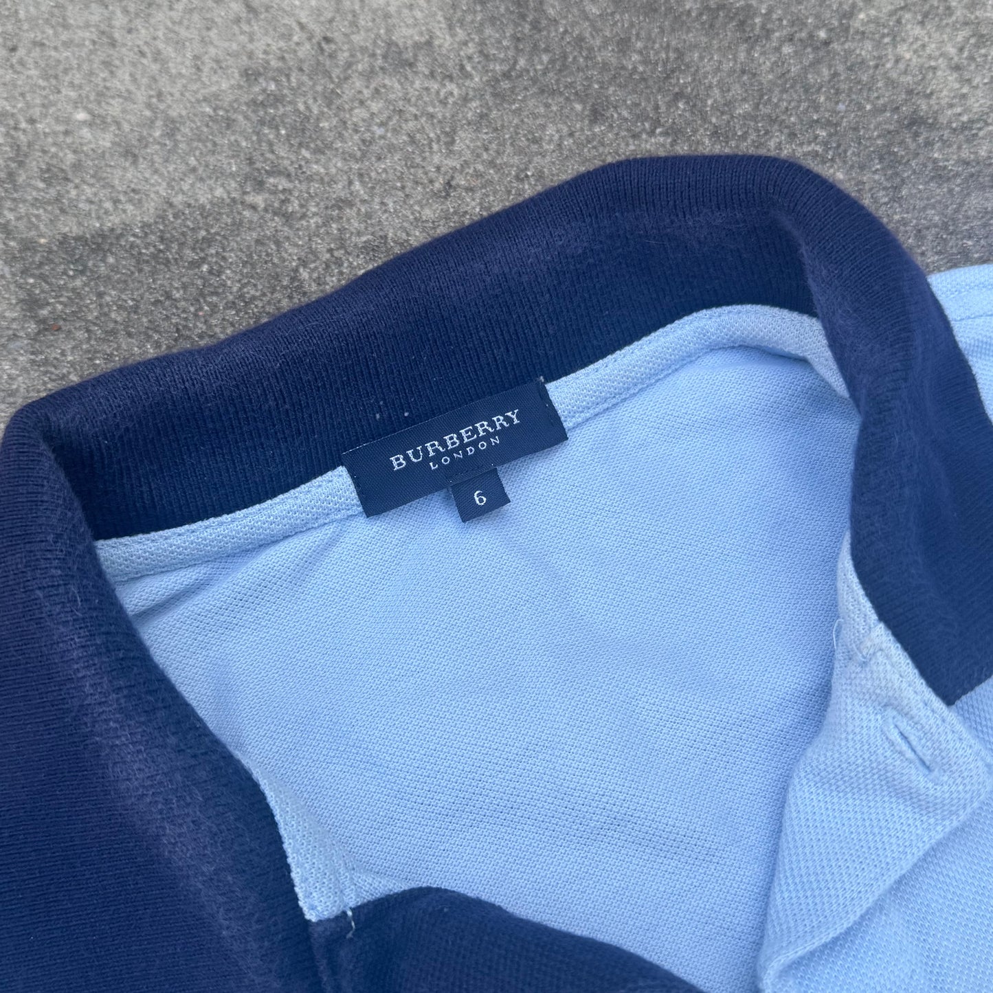 Burberry London vintage babyblue poloshirt