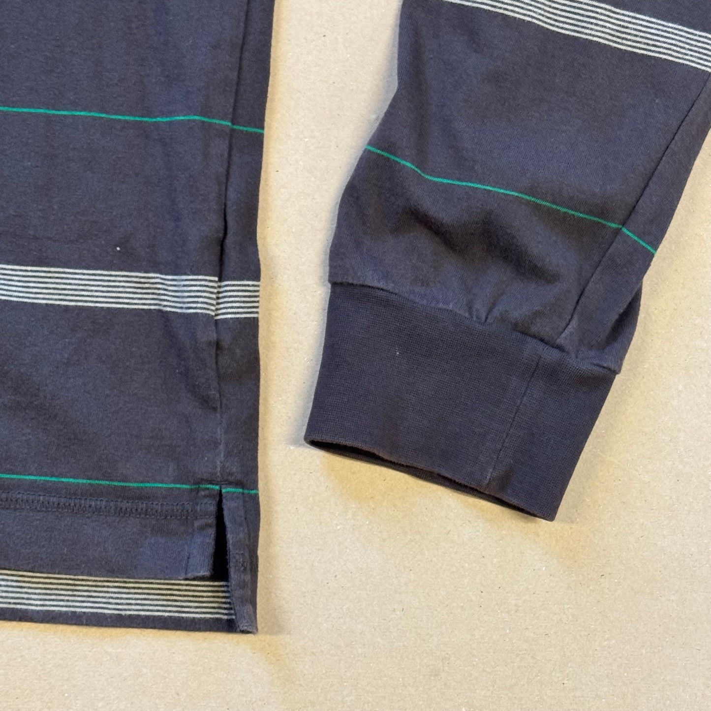 Nike striped brown long-sleeved polo shirt