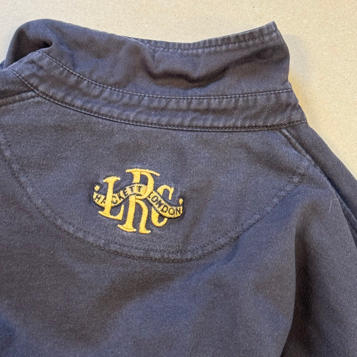 Vintage brown Hackett London long-sleeved polo