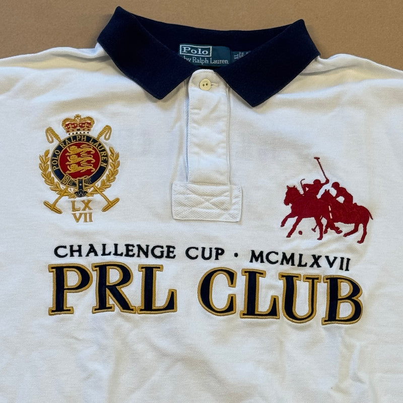 Detailansicht: Sourced limited accessories and clothes Ralph Lauren Polo Club number 3 polo shirt – Logo, Nähte oder Material