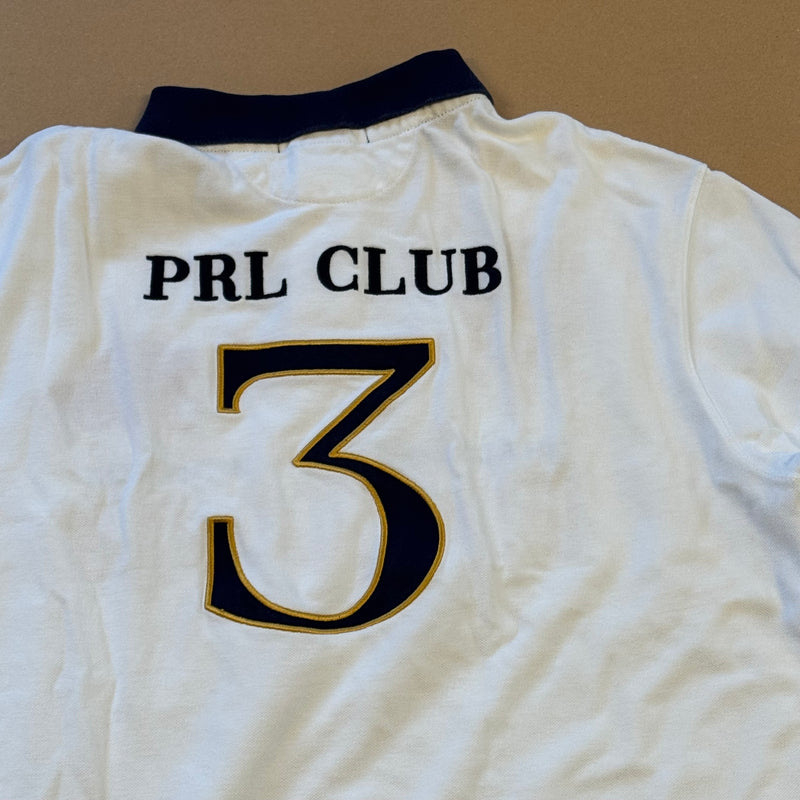 Detailansicht: Sourced limited accessories and clothes Ralph Lauren Polo Club number 3 polo shirt – Logo, Nähte oder Material