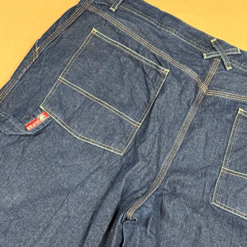 Detailansicht: Sourced limited accessories and clothes Extra baggy Tommy Hilfiger vintage jeans – Logo, Nähte oder Material