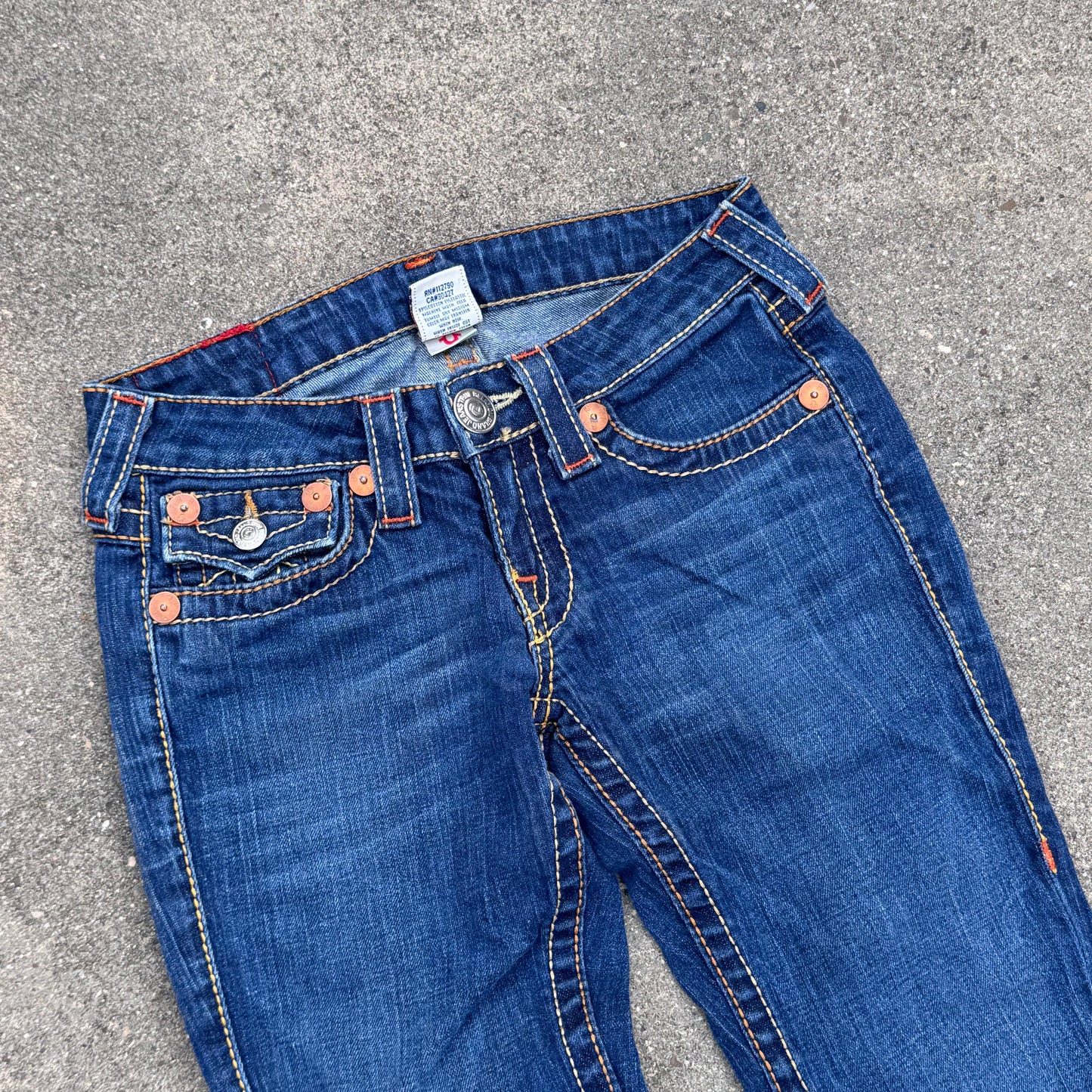 True Religion bootcut wide leg vintage denim jeans