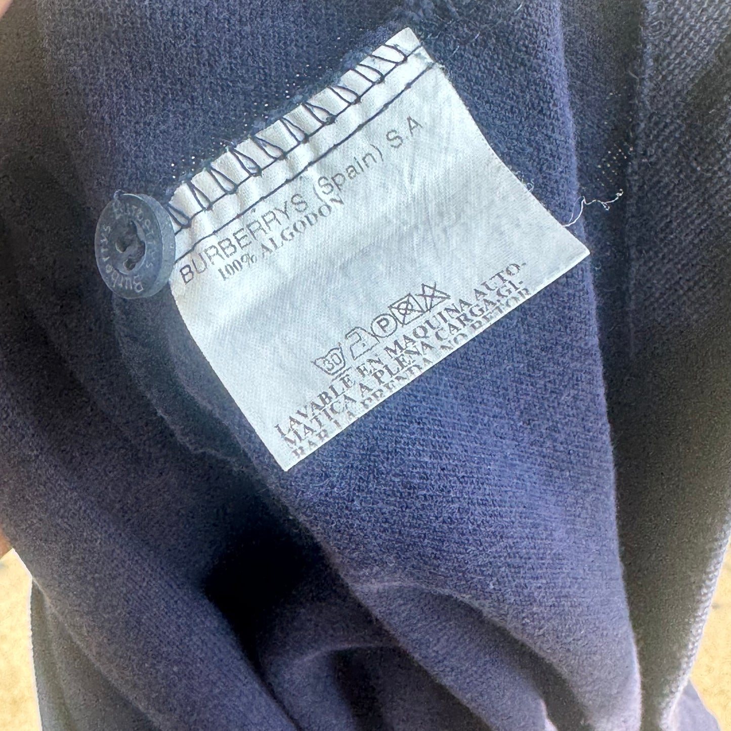 Burberry's of London vintage navy blue poloshirt