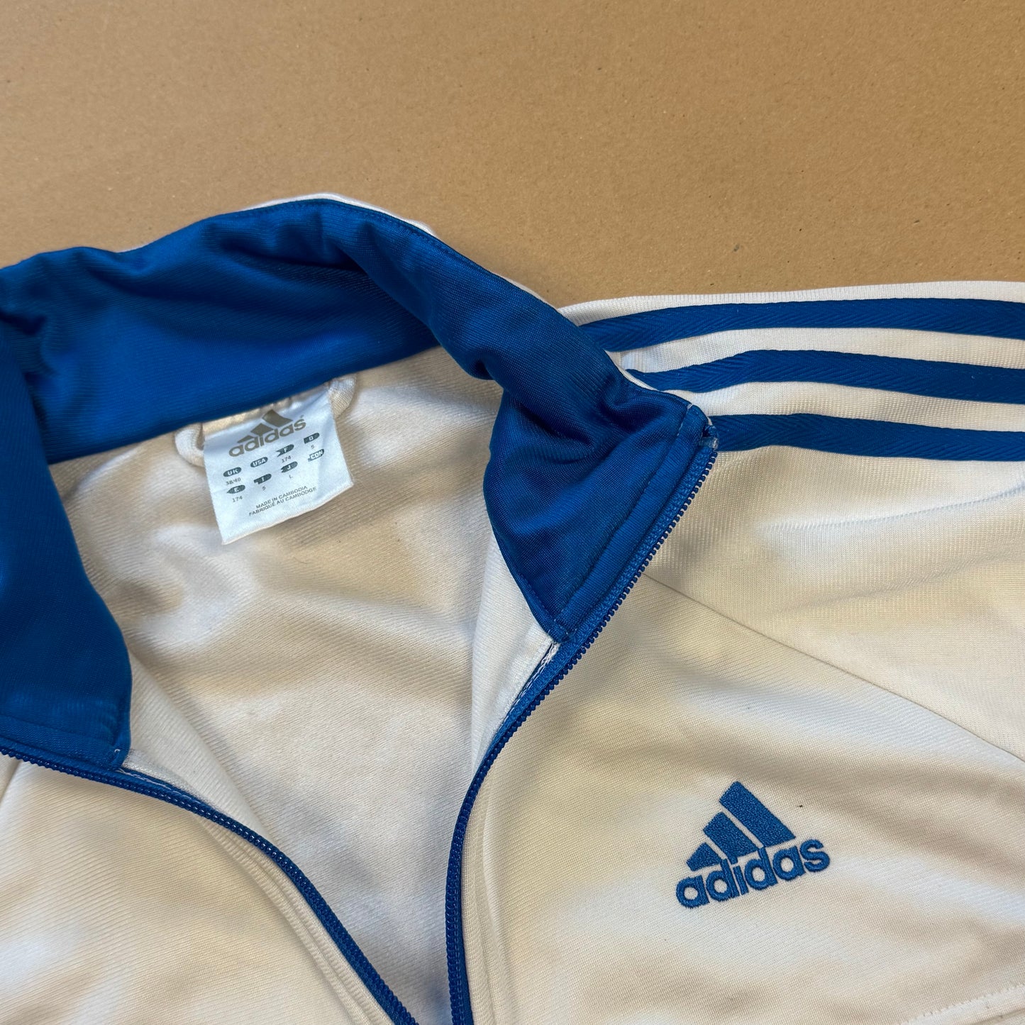 Adidas white track jacket
