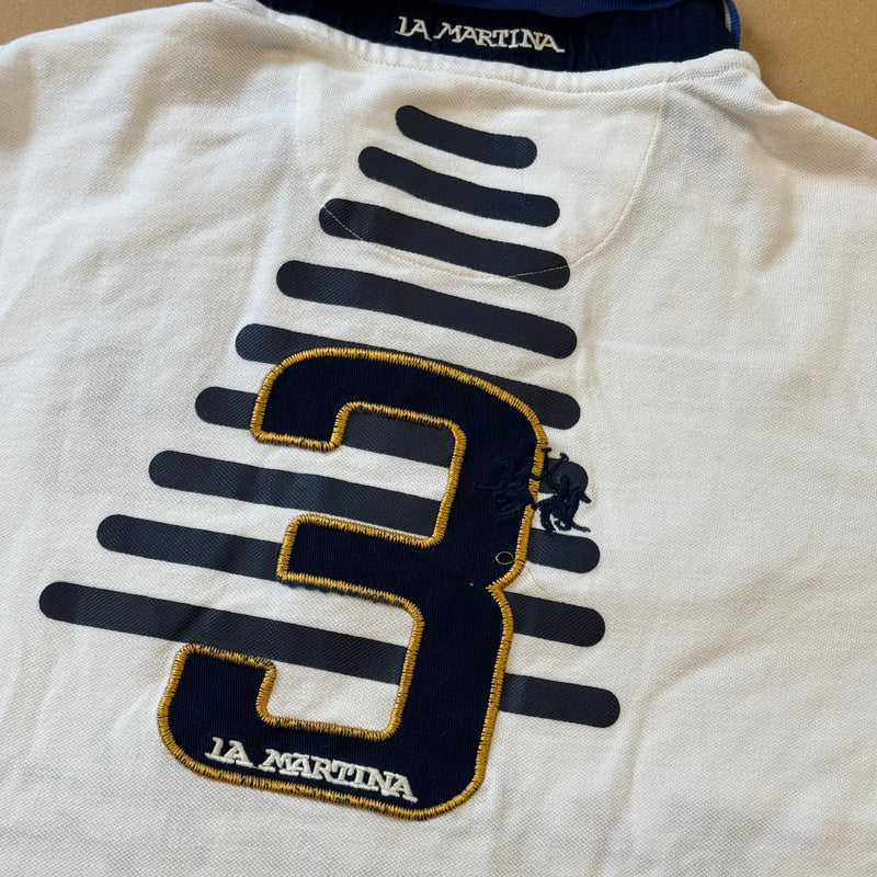 Detailansicht: Sourced limited accessories and clothes La Martina Maserati poloshirt – Logo, Nähte oder Material