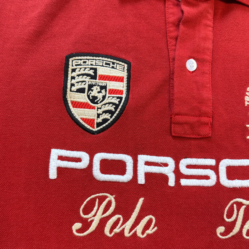 Detailansicht: Sourced limited accessories and clothes La Martina Porsche Stuttgart poloshirt – Logo, Nähte oder Material