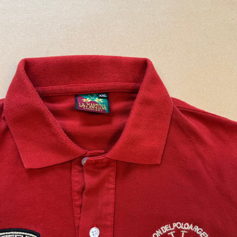 Detailansicht: Sourced limited accessories and clothes La Martina Porsche Stuttgart poloshirt – Logo, Nähte oder Material