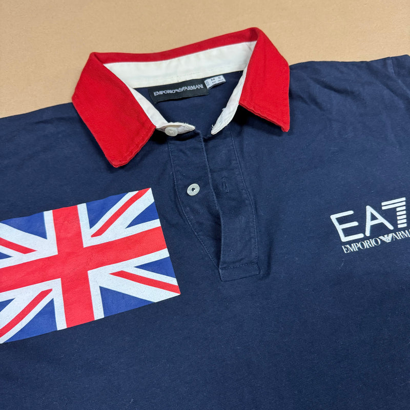 Detailansicht: Sourced limited accessories and clothes Emporio Armani Great Britain poloshirt – Logo, Nähte oder Material