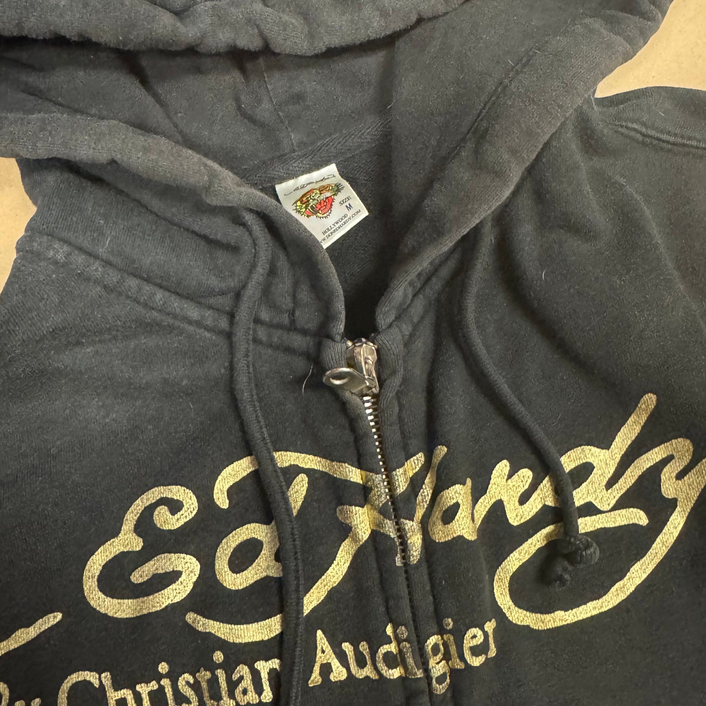 Ed Hardy black zipup hoodie