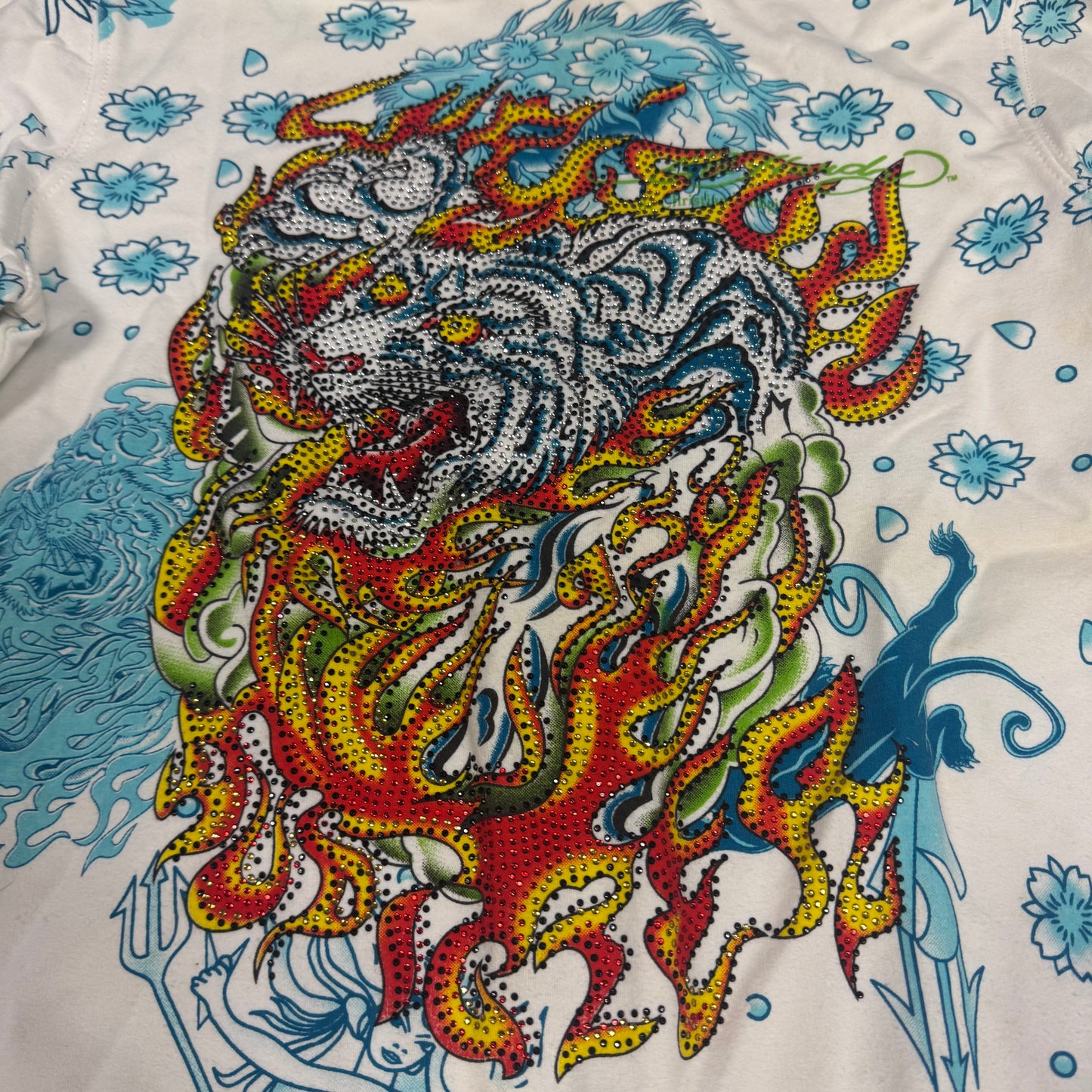 Ed Hardy koi fish zip-up hoodie