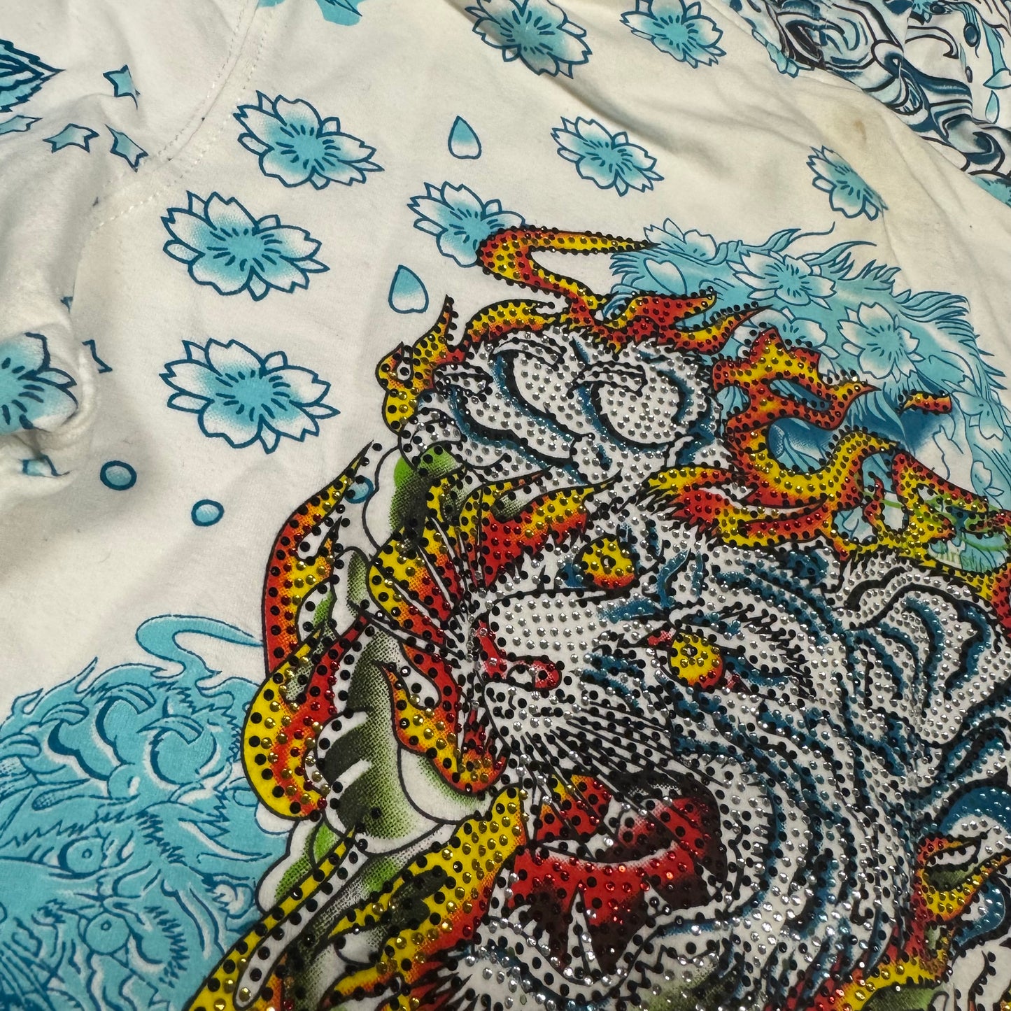 Ed Hardy koi fish zip-up hoodie