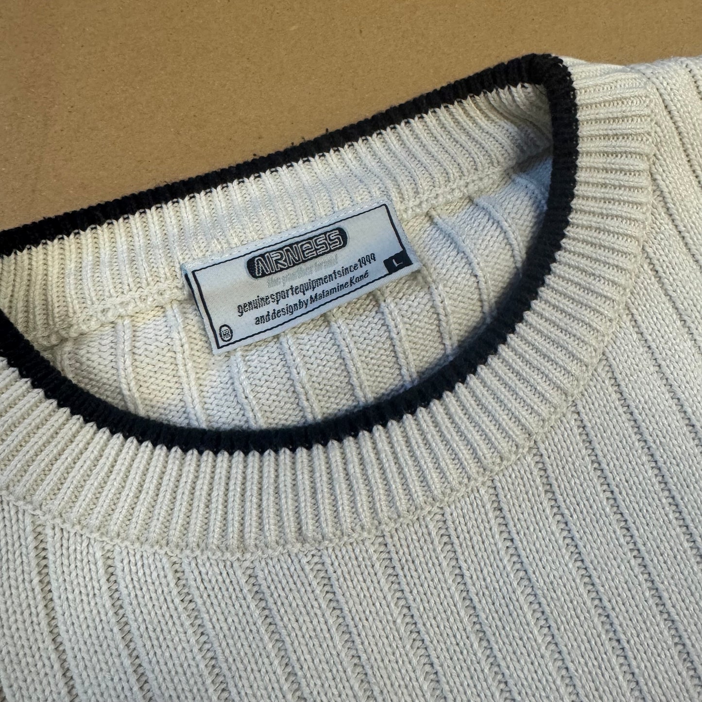 Airness vintage knitted white crewneck