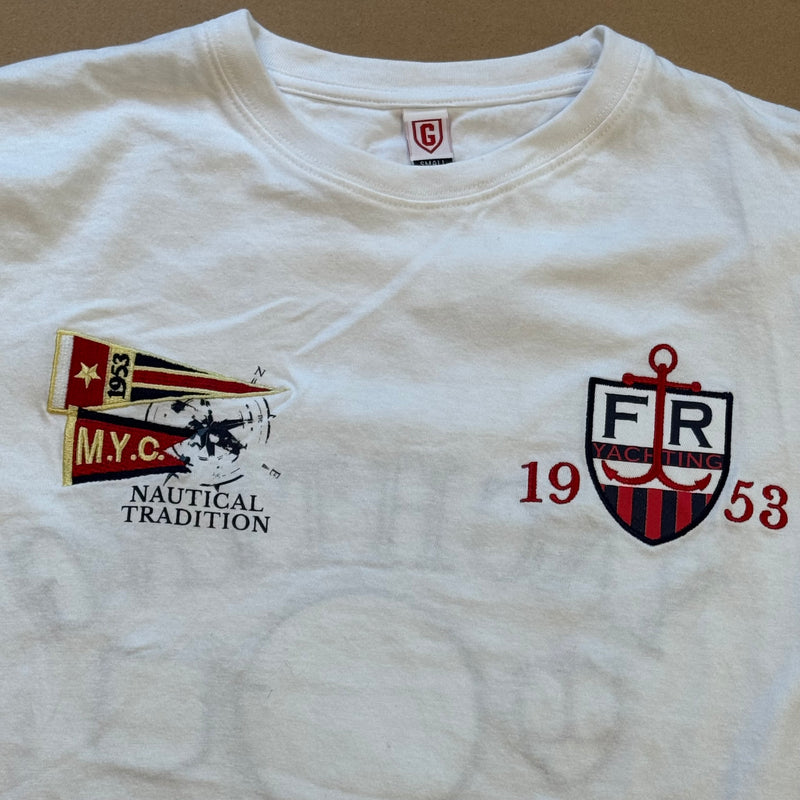 Detailansicht: Sourced limited accessories and clothes Nautica Tradition Yachting Club t-shirt – Logo, Nähte oder Material