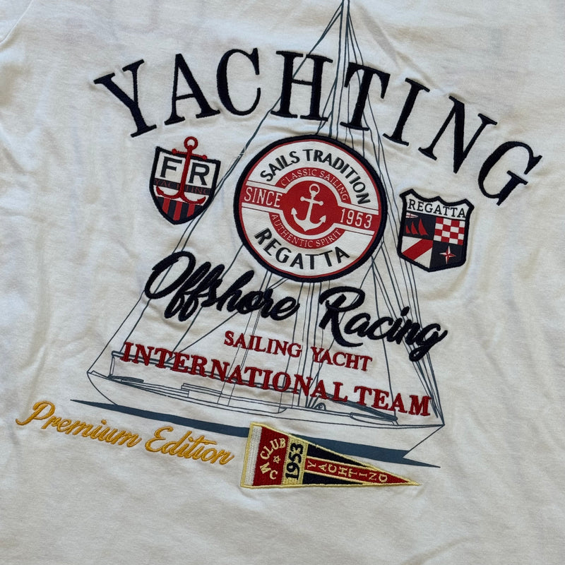 Detailansicht: Sourced limited accessories and clothes Nautica Tradition Yachting Club t-shirt – Logo, Nähte oder Material
