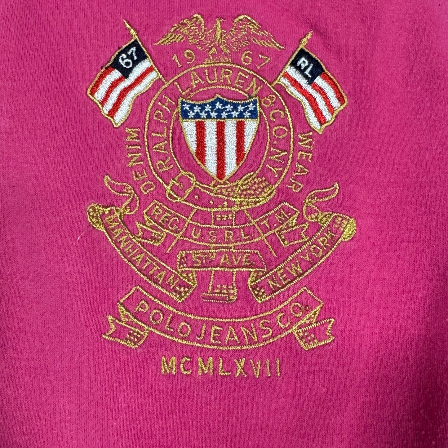 Polo Ralph Lauren Jeans Company pink zip-up