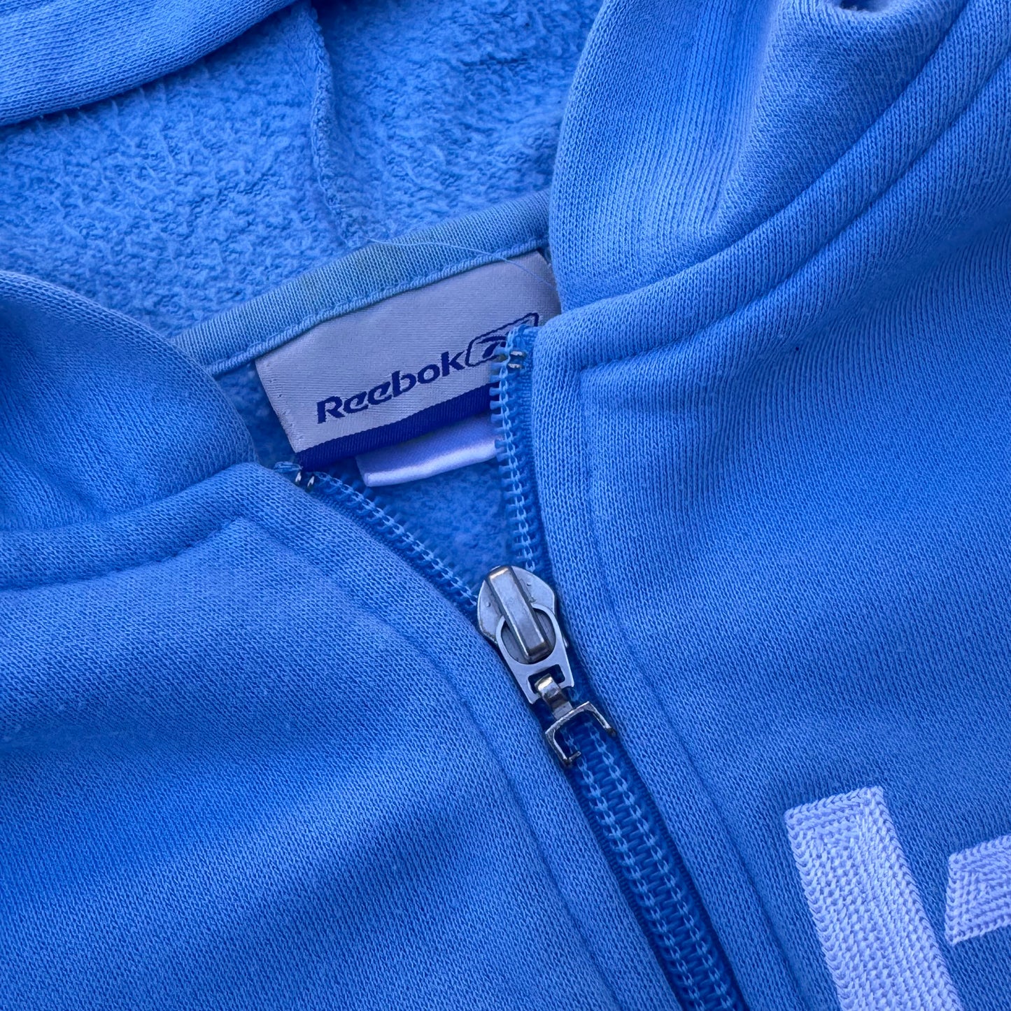 Reebok Y2K sky blue zip-up hoodie