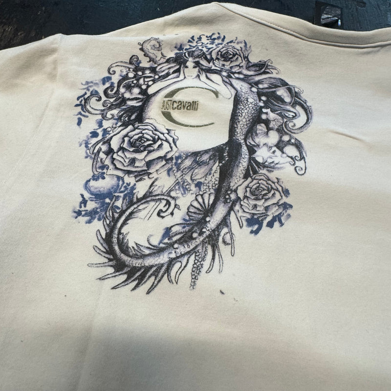 Detailansicht: Sourced limited accessories and clothes Cavalli vintage painted t-shirt – Logo, Nähte oder Material