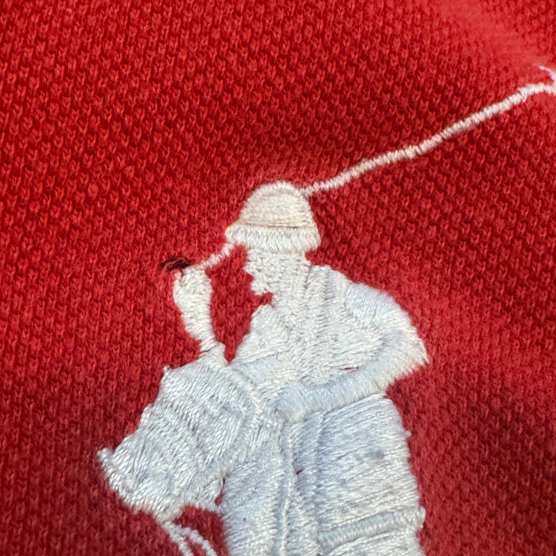 Detailansicht: Sourced limited accessories and clothes Vintage Polo Ralph Lauren women's striped poloshirt – Logo, Nähte oder Material