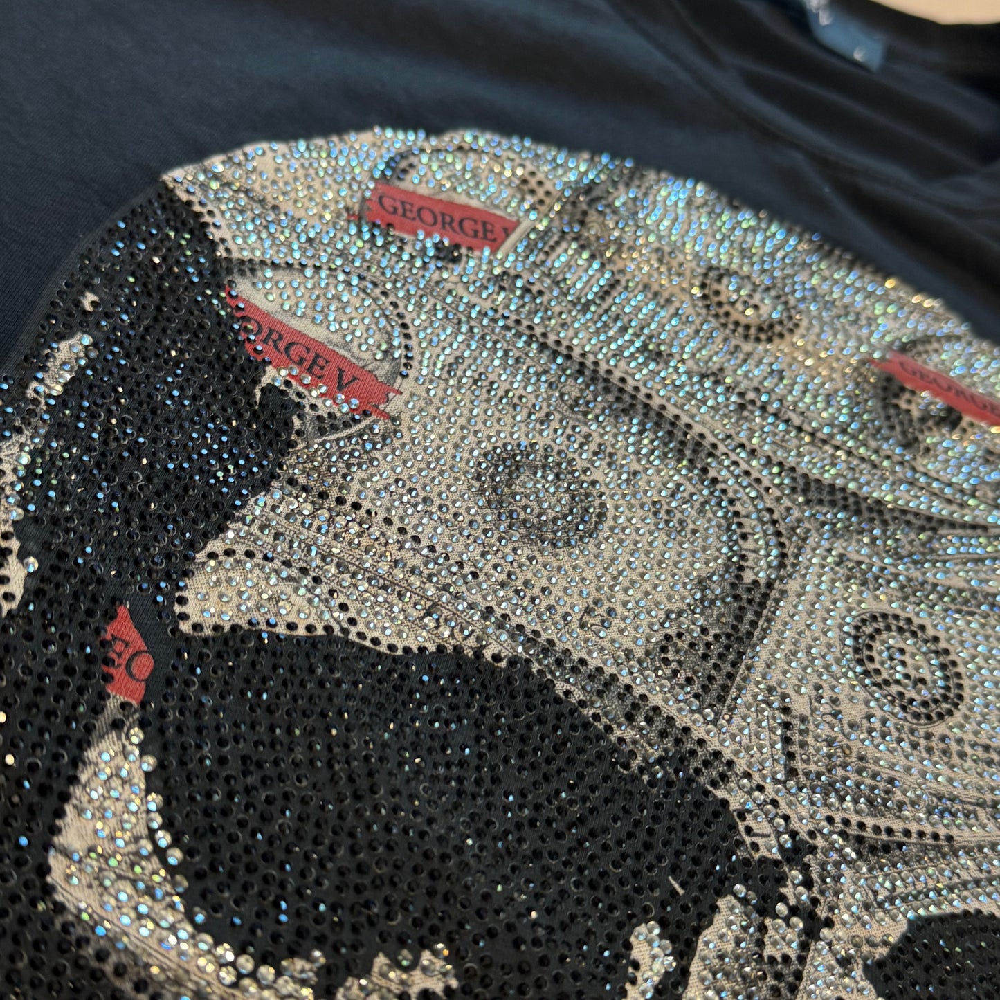 George V Paris skull rhinestones t-shirt