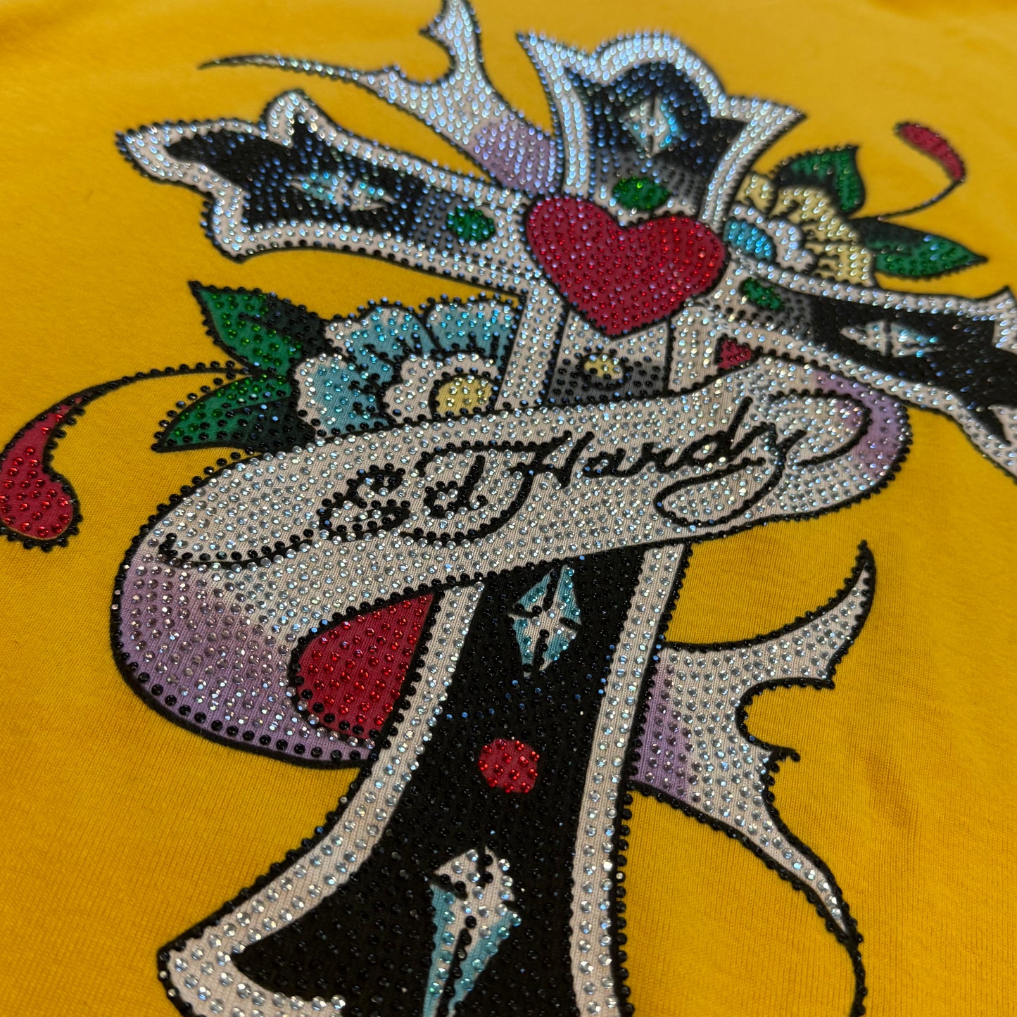 Vintage Ed Hardy cross long dress