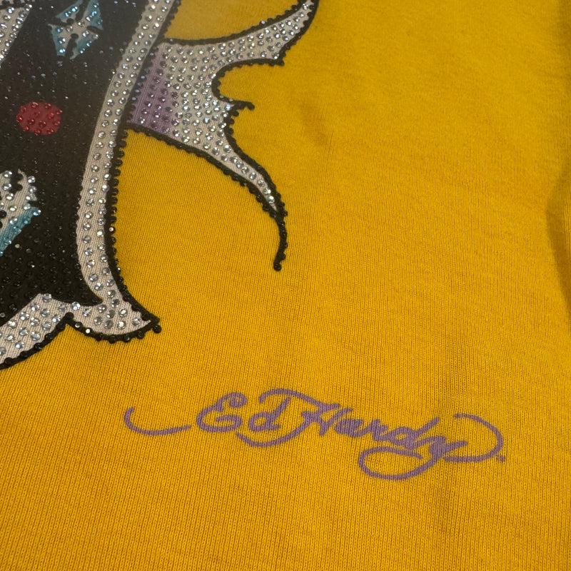 Detailansicht: Sourced limited accessories and clothes Vintage Ed Hardy cross long dress – Logo, Nähte oder Material