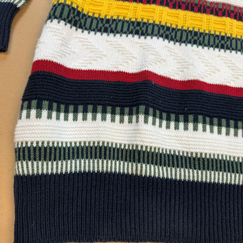 Detailansicht: Sourced limited accessories and clothes Vintage Lacoste striped knitted sweatshirt – Logo, Nähte oder Material