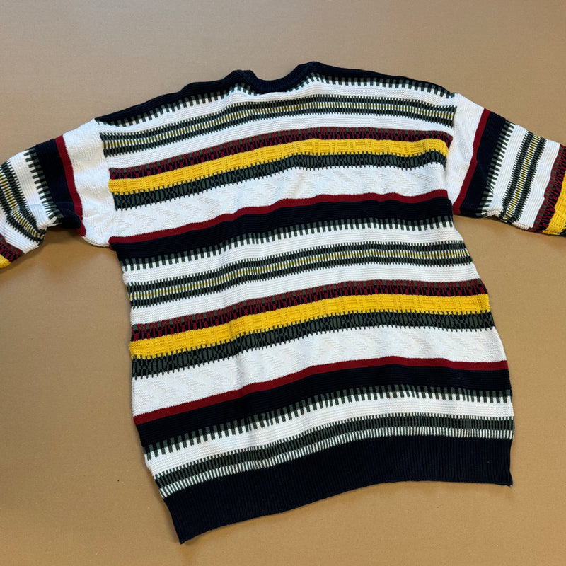 Detailansicht: Sourced limited accessories and clothes Vintage Lacoste striped knitted sweatshirt – Logo, Nähte oder Material