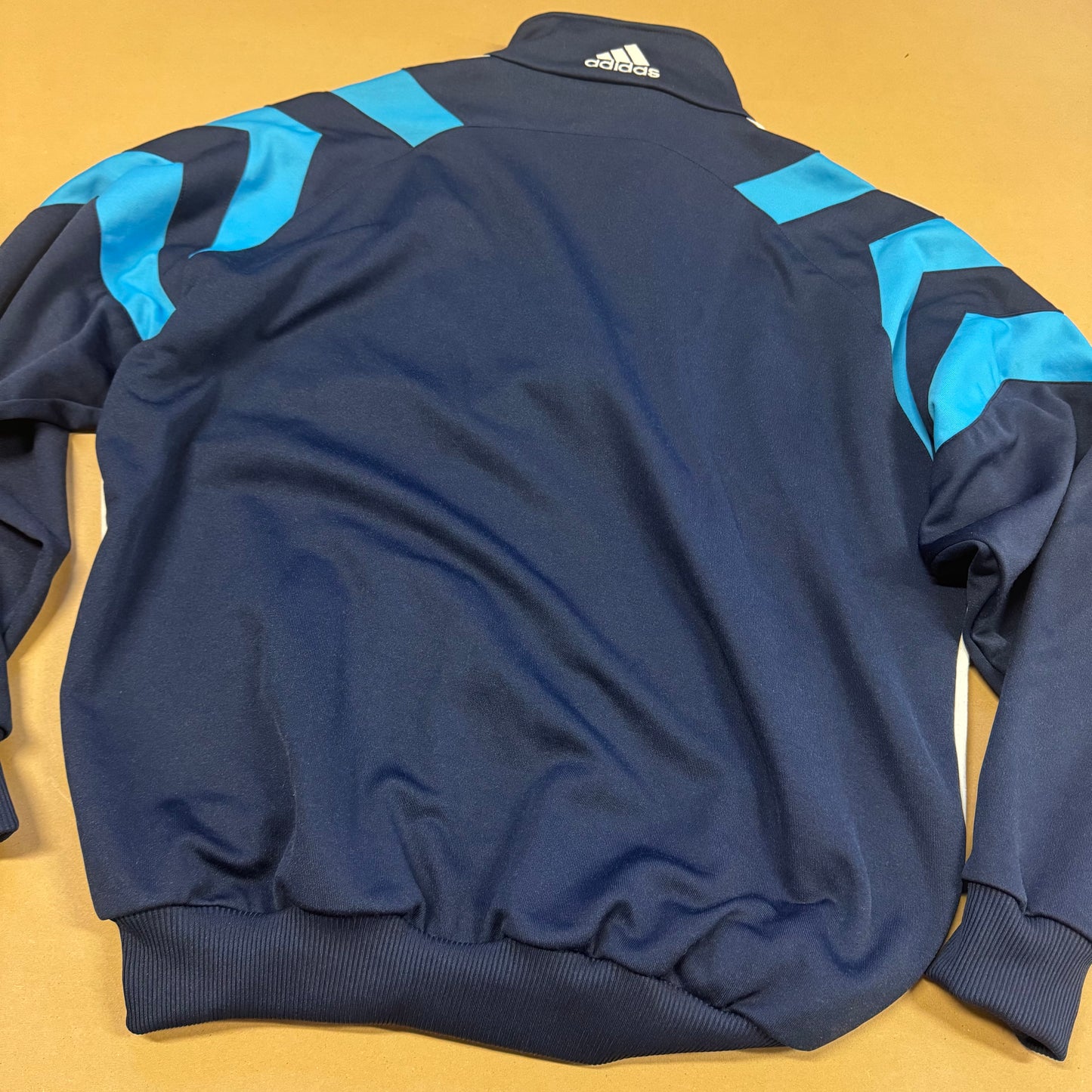 Adidas streetwear 90s blue oversized track jacket