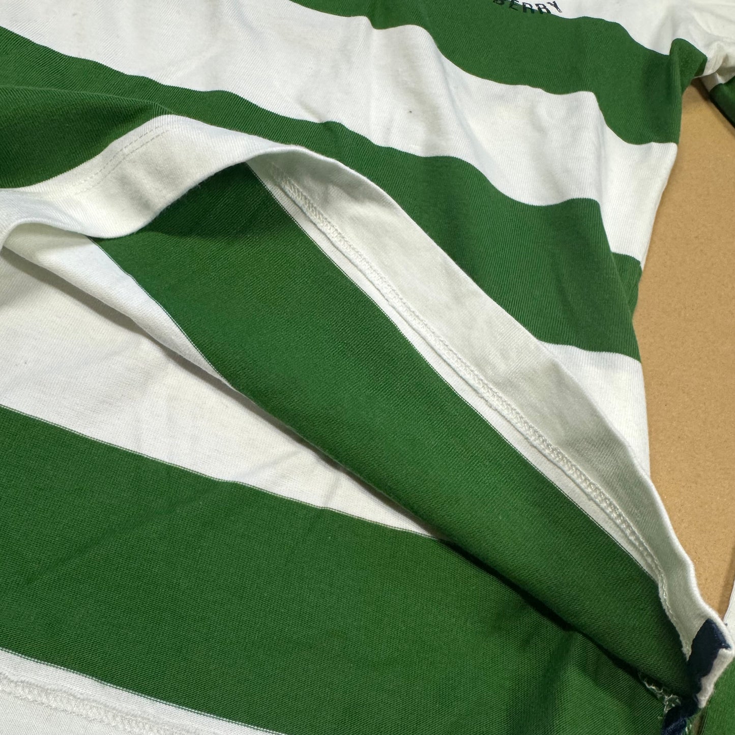 Thomas Burberry striped vintage women’s polo shirt