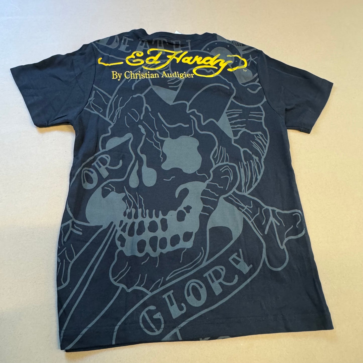 Ed Hardy vintage rhinestones skull t-shirt