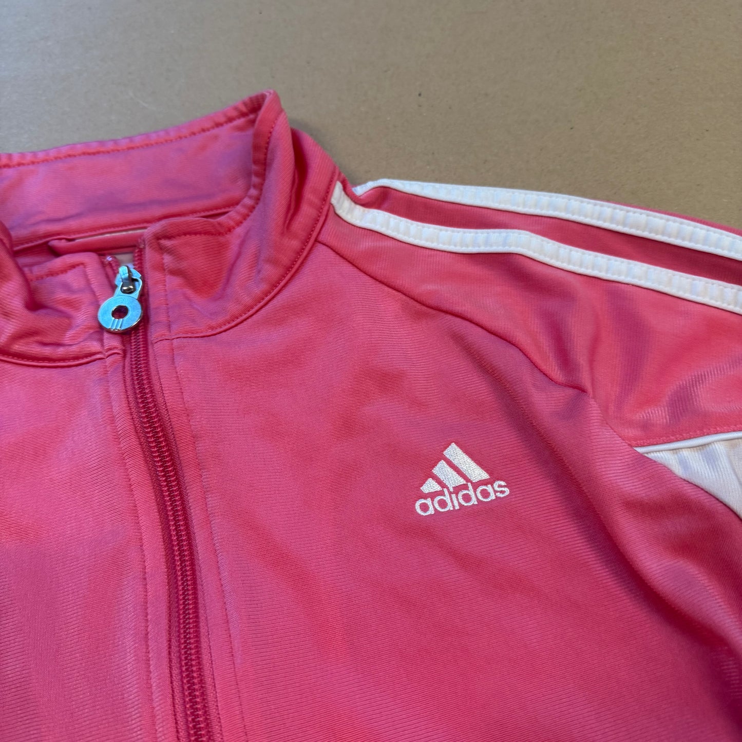 Adidas vintage pink track jacket