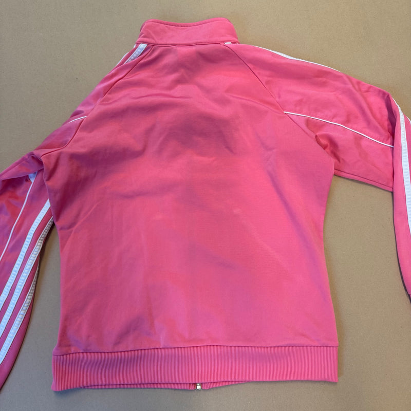 Detailansicht: Sourced limited accessories and clothes Adidas vintage pink track jacket – Logo, Nähte oder Material