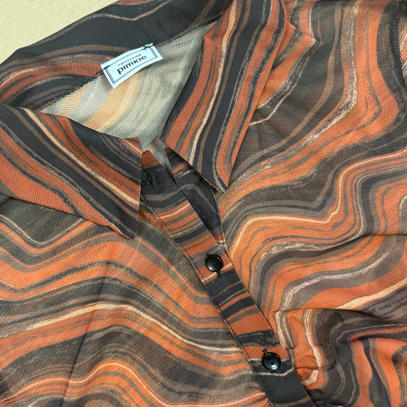 Detailansicht: Sourced limited accessories and clothes Vintage Y2K see-through chemise – Logo, Nähte oder Material